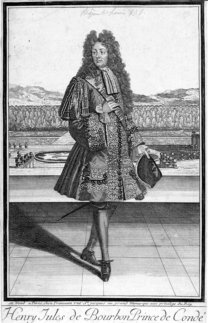 Porträtt av Henri Jules de Bourbon, Prince of Conde (Henri-Jules de Bourbon-Conde) (1643-1709). av Unknown artist