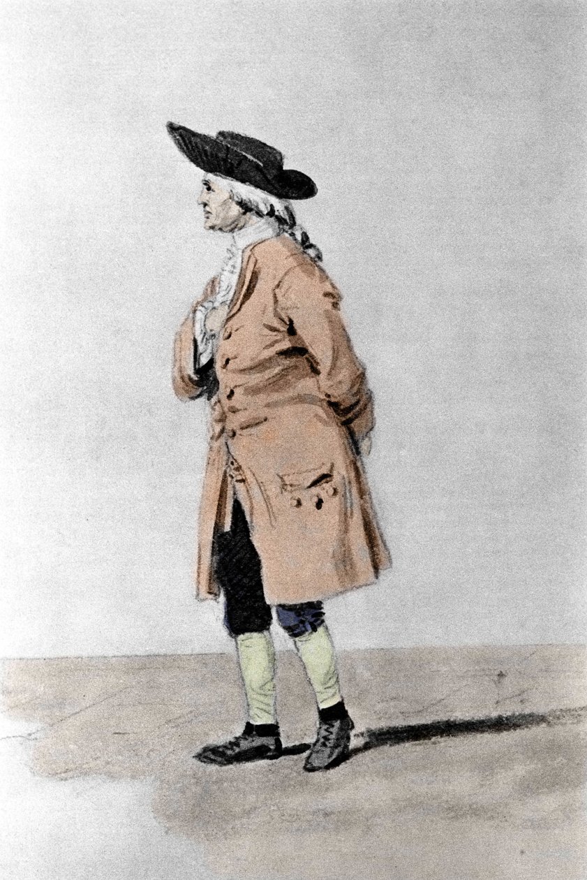 Porträtt av Henry Cavendish (1731-1810), engelsk filosof och kemist. Litografi, ca 1851. av Unknown artist