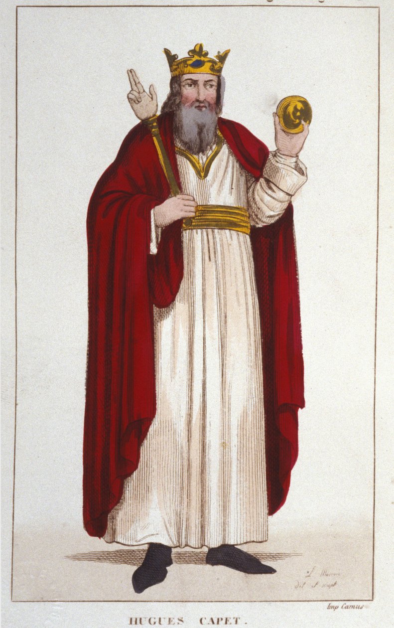 Porträtt av Hugues I Capet (ca 941 - 996), hertig av Frankrike och sedan kung av Frankrike. av Unknown artist