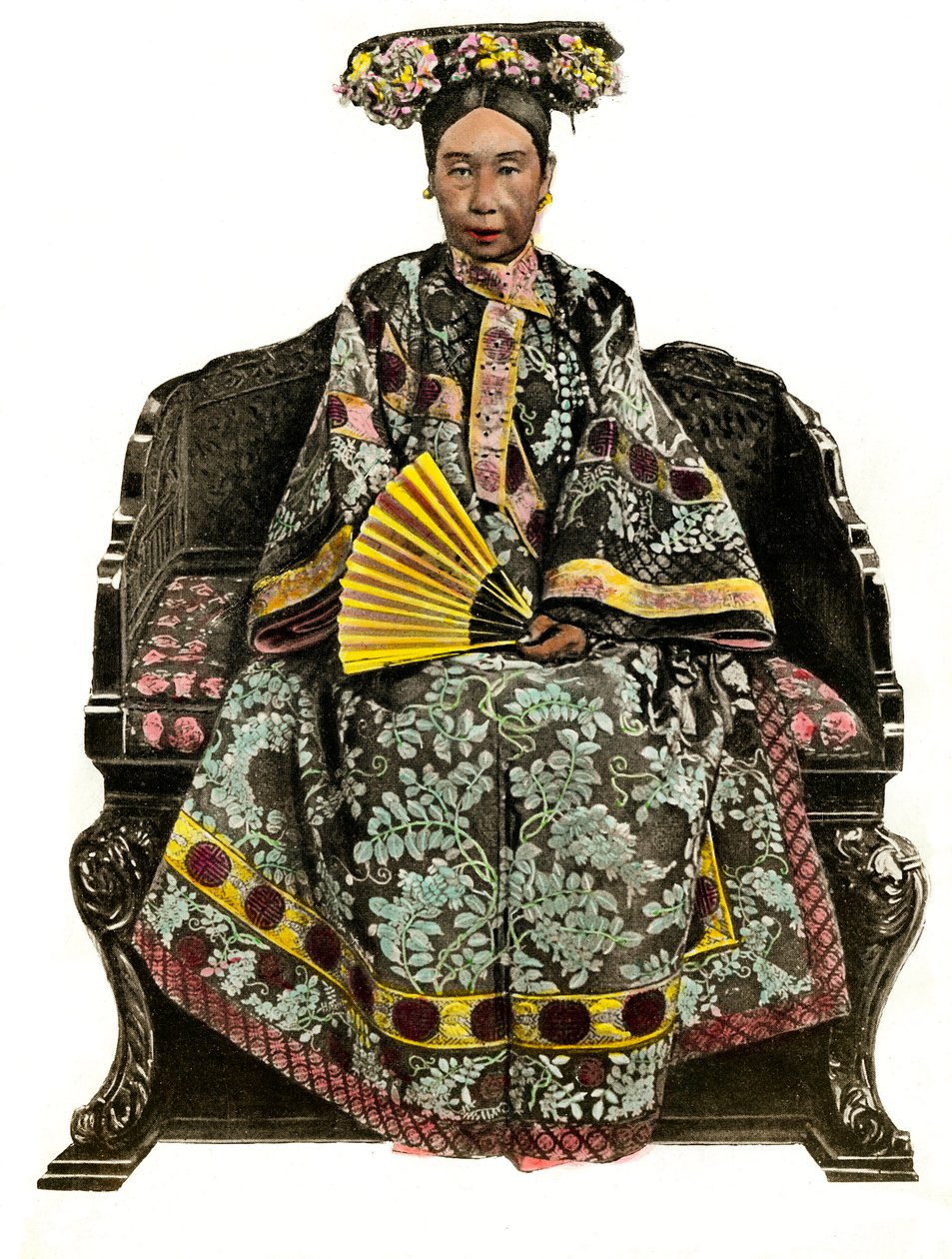 Porträtt av Impress of China Tseu Hi (1834 -1908) Cixi (eller Ts