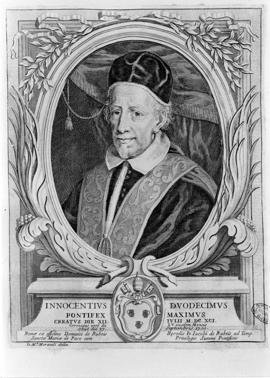 Porträtt av Innocentius XII (1615 - 1700). av Unknown artist