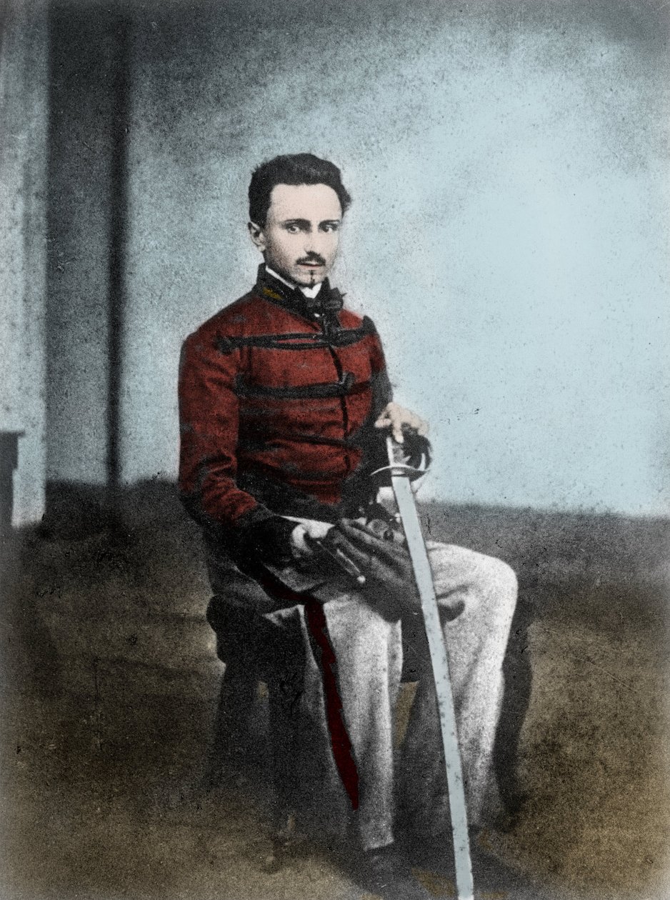 Porträtt av Ippolito NIEVO (1831-61) italiensk författare och patriot. av Unknown artist