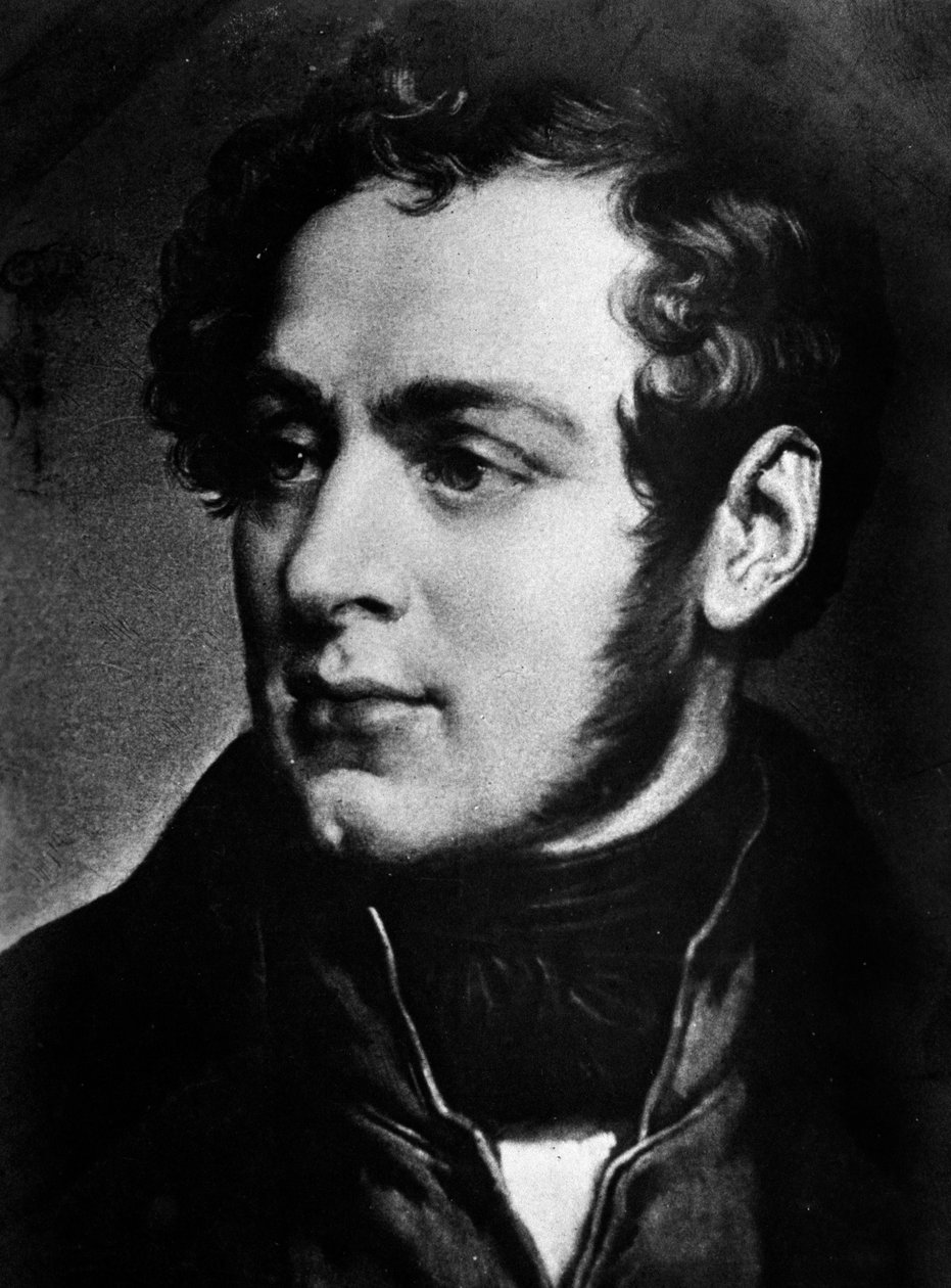 Porträtt av den italienska kompositören Vincenzo Bellini (1801-1835) 1800-talets Milano, Verdi-konservatoriet av Unknown artist