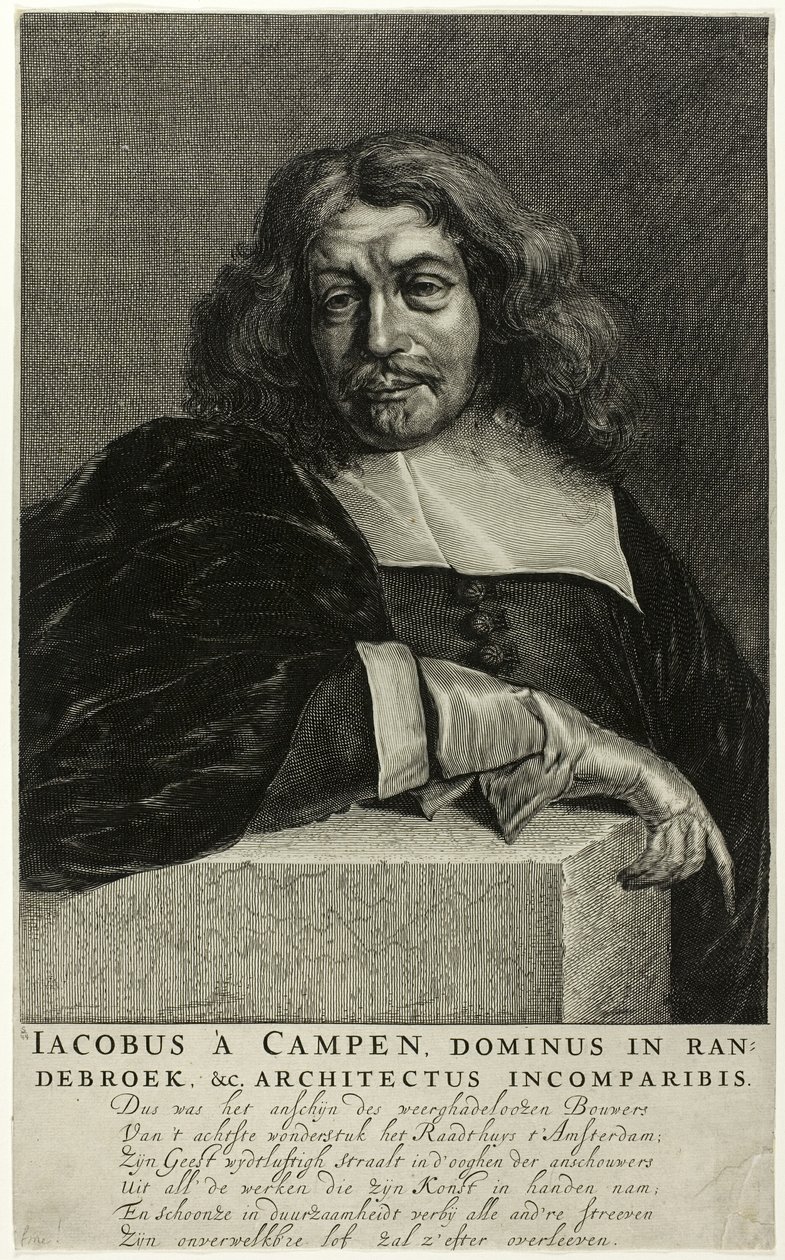 Porträtt av Jacob van Campen av Unknown artist