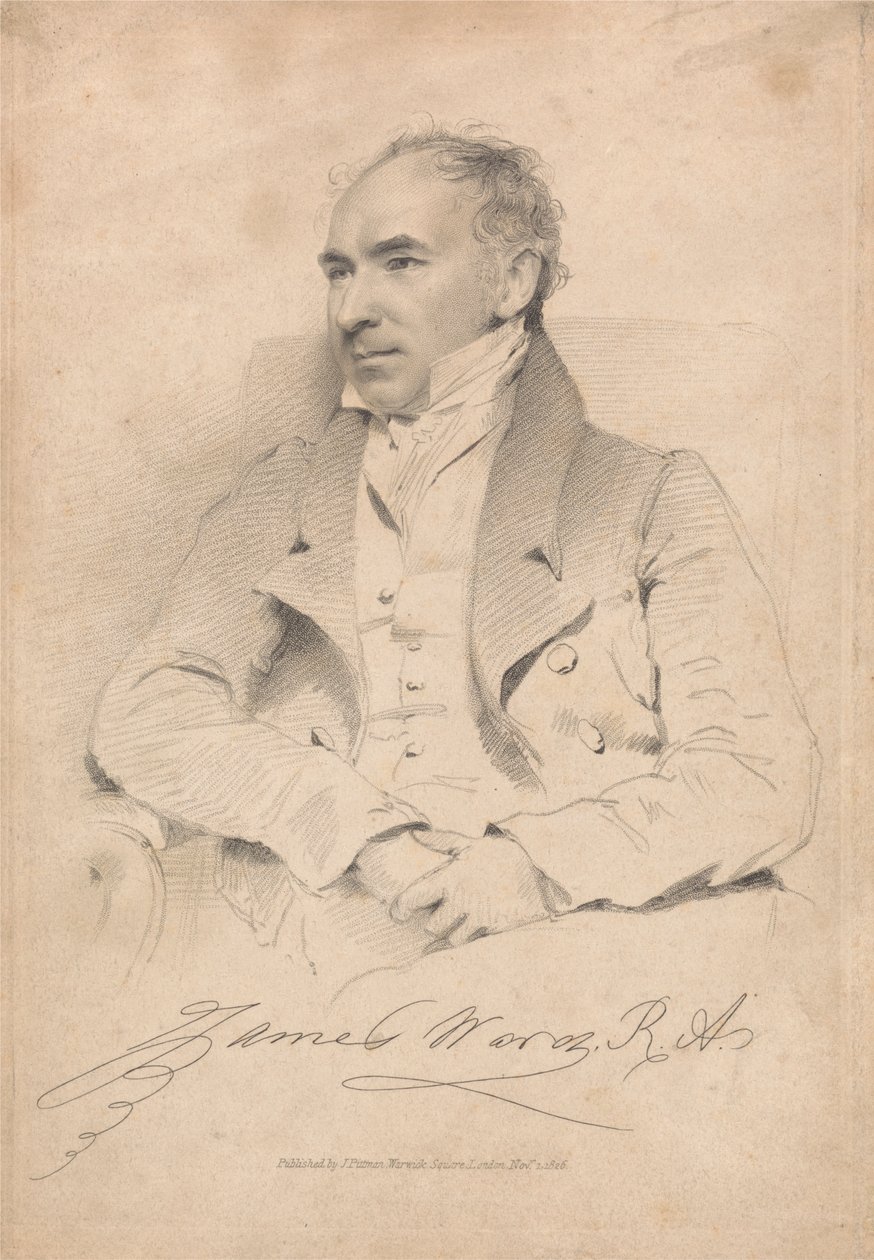 Porträtt av James Ward, R.A. av Unknown artist