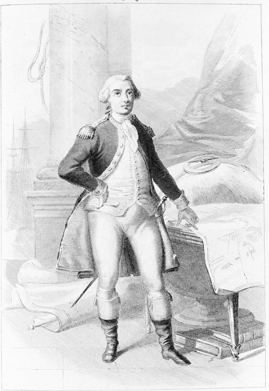 Porträtt av Jean-Francois Galaup, greve av La Perouse (Jean Francois Laperouse av Unknown artist