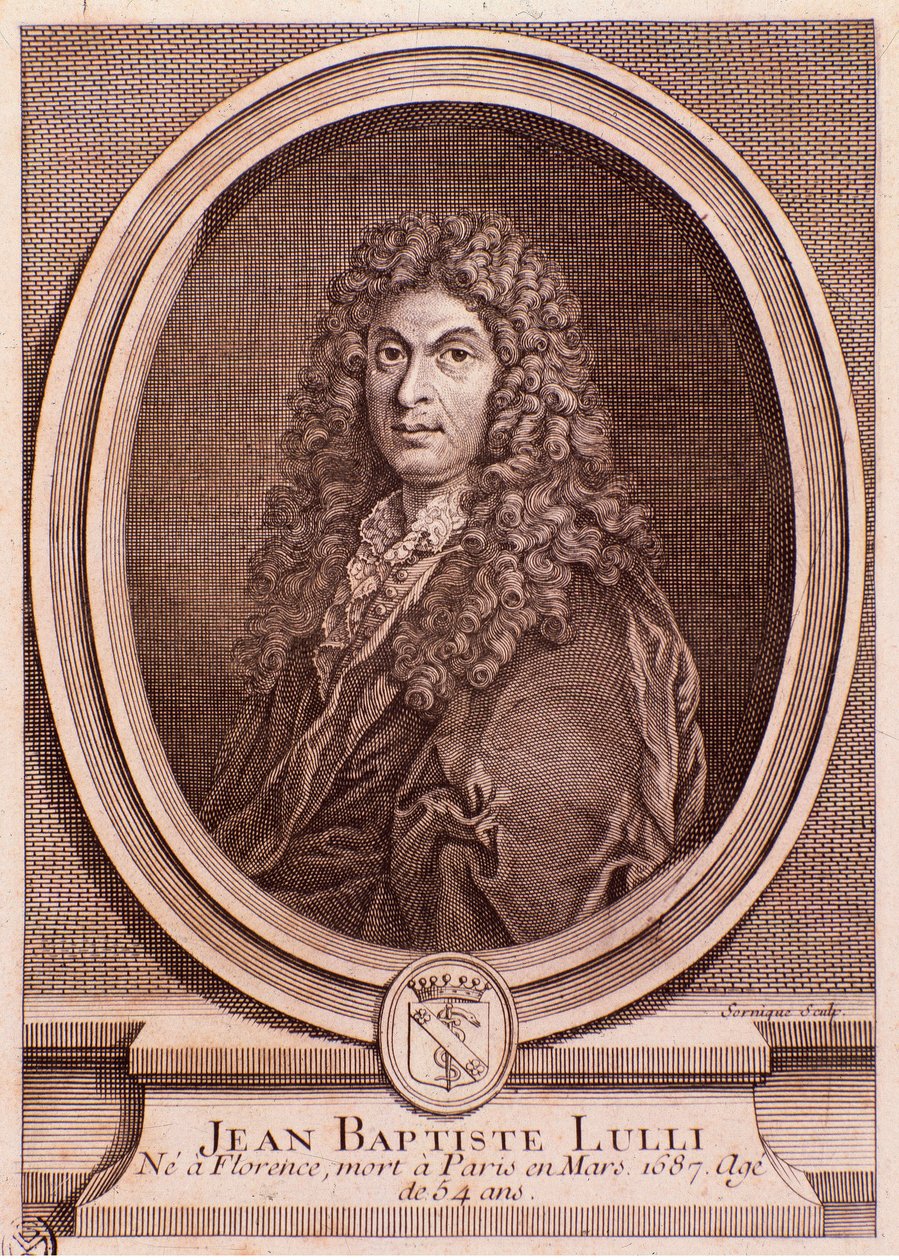 Porträtt av Jean Baptiste Lully (gravyr av Unknown artist