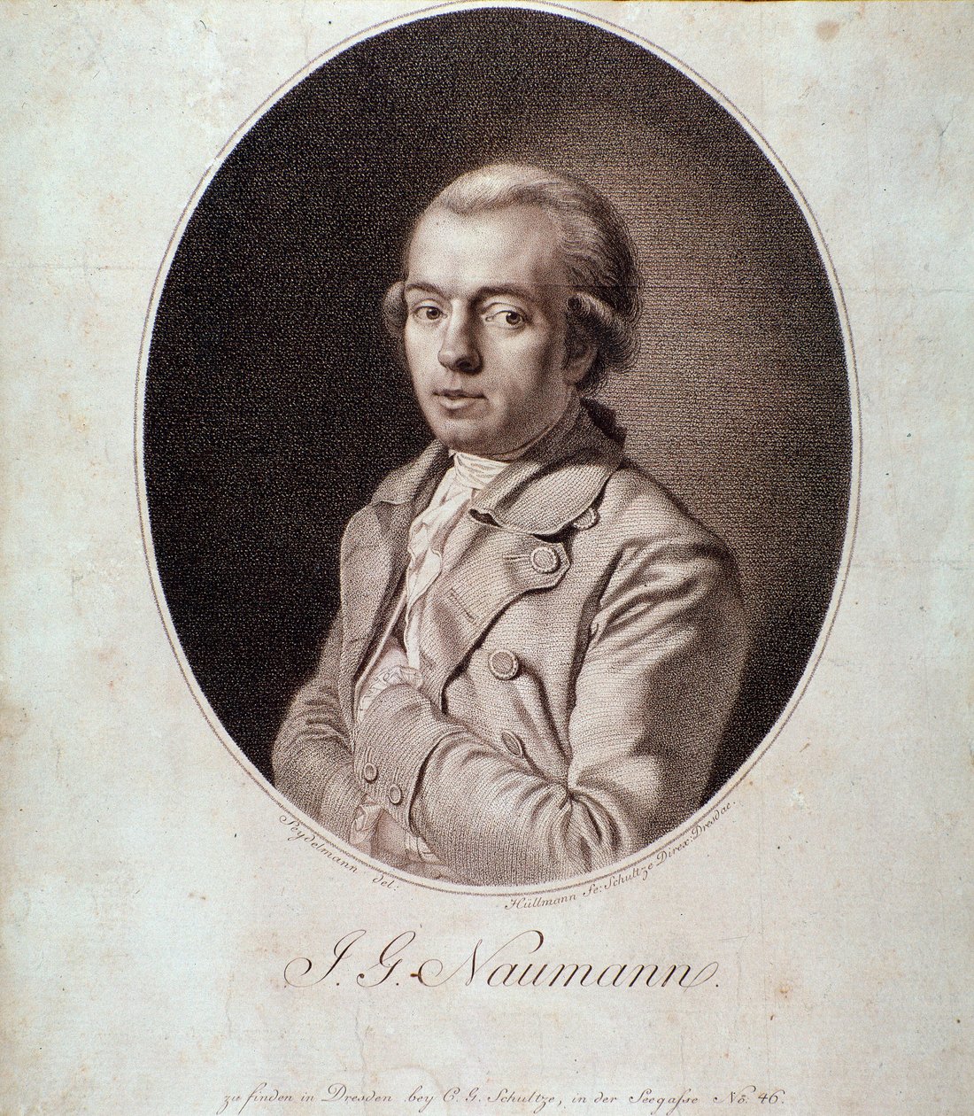 Porträtt av Johann Gottlieb Naumann (gravyr) av Unknown artist