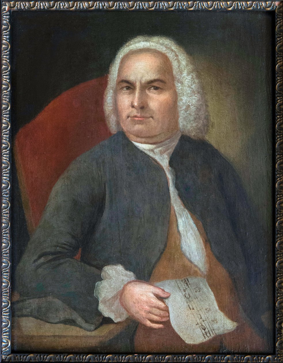Porträtt av Johann Sebastian Bach - Johann Emanuel Goebel (1720-1759). Olja på duk, före 1754. Bachs hus i Eisenach av Unknown artist