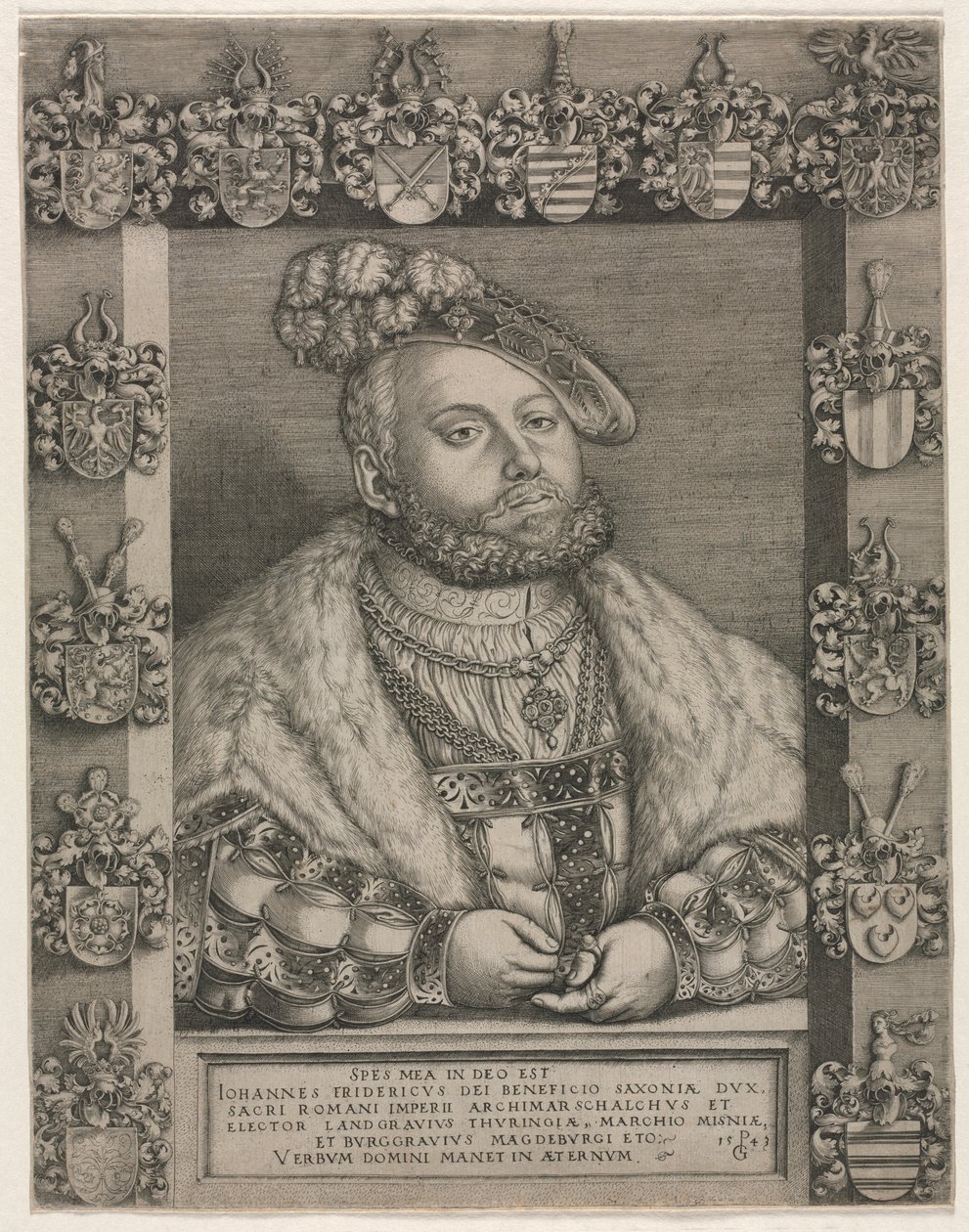 Porträtt av John Frederick I, "The Magnanimous", kurfurst av Sachsen av Unknown artist