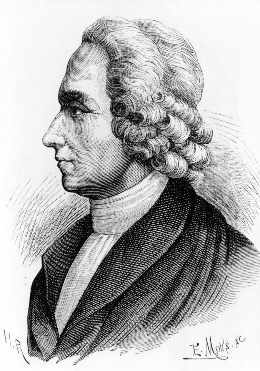 Porträtt av Joseph Priestley (1733 - 1804), brittisk kemist och teolog. Gravyr av 1800-talet. av Unknown artist