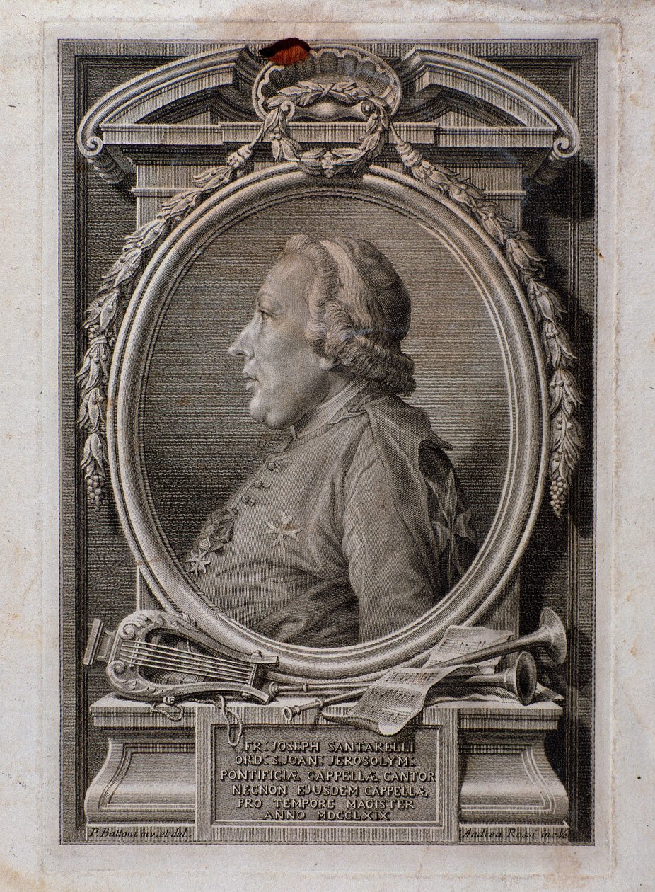 Porträtt av Joseph Santarelli (gravyr av Unknown artist