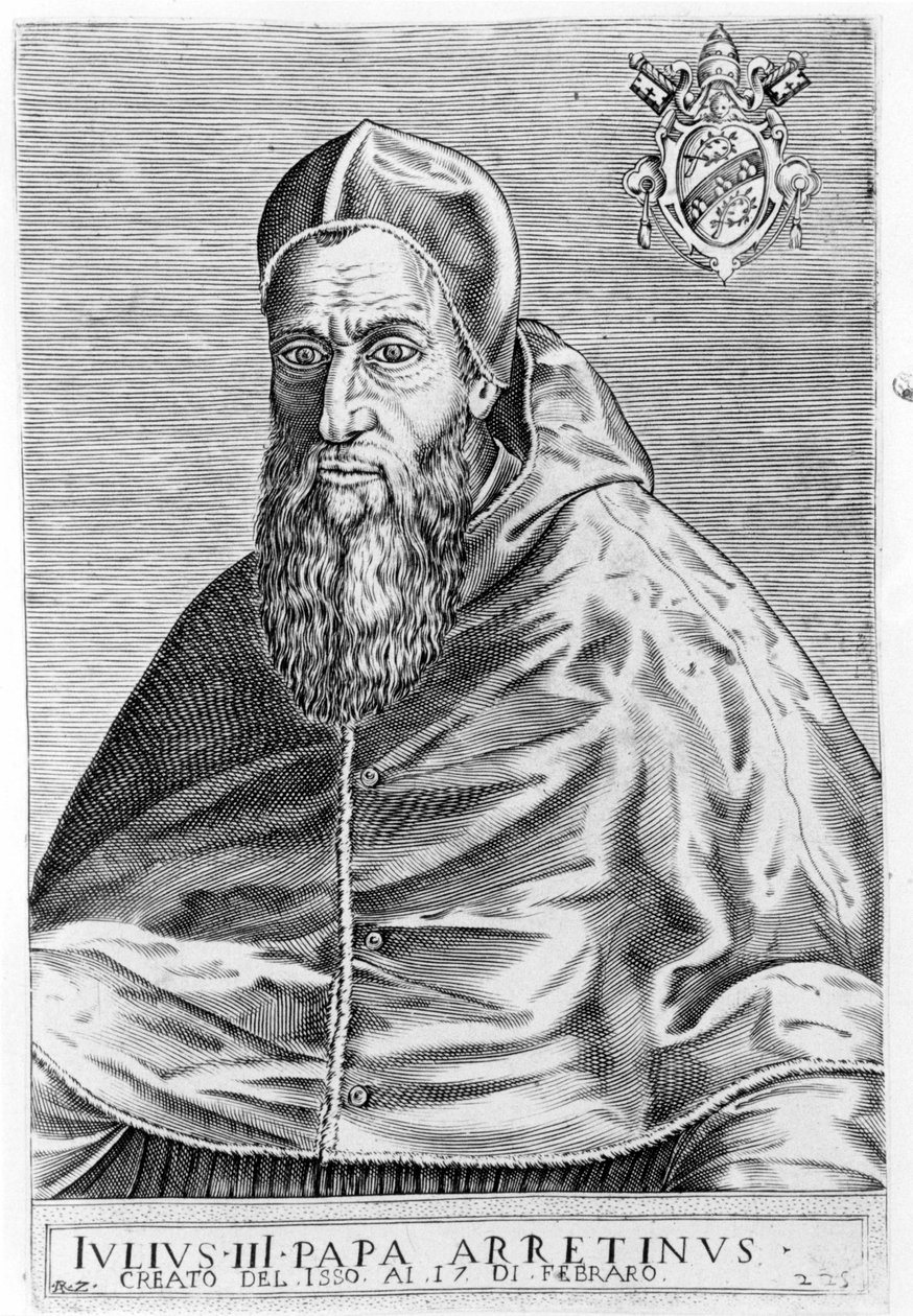 Porträtt av Jules III (1487 - 1555). av Unknown artist