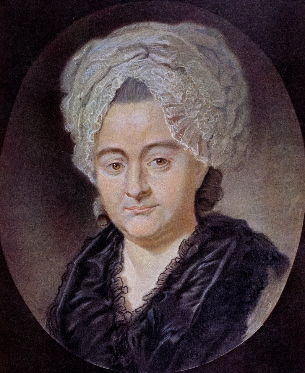 Porträtt av Katharina Elisabeth Textor (teckning) av Unknown artist