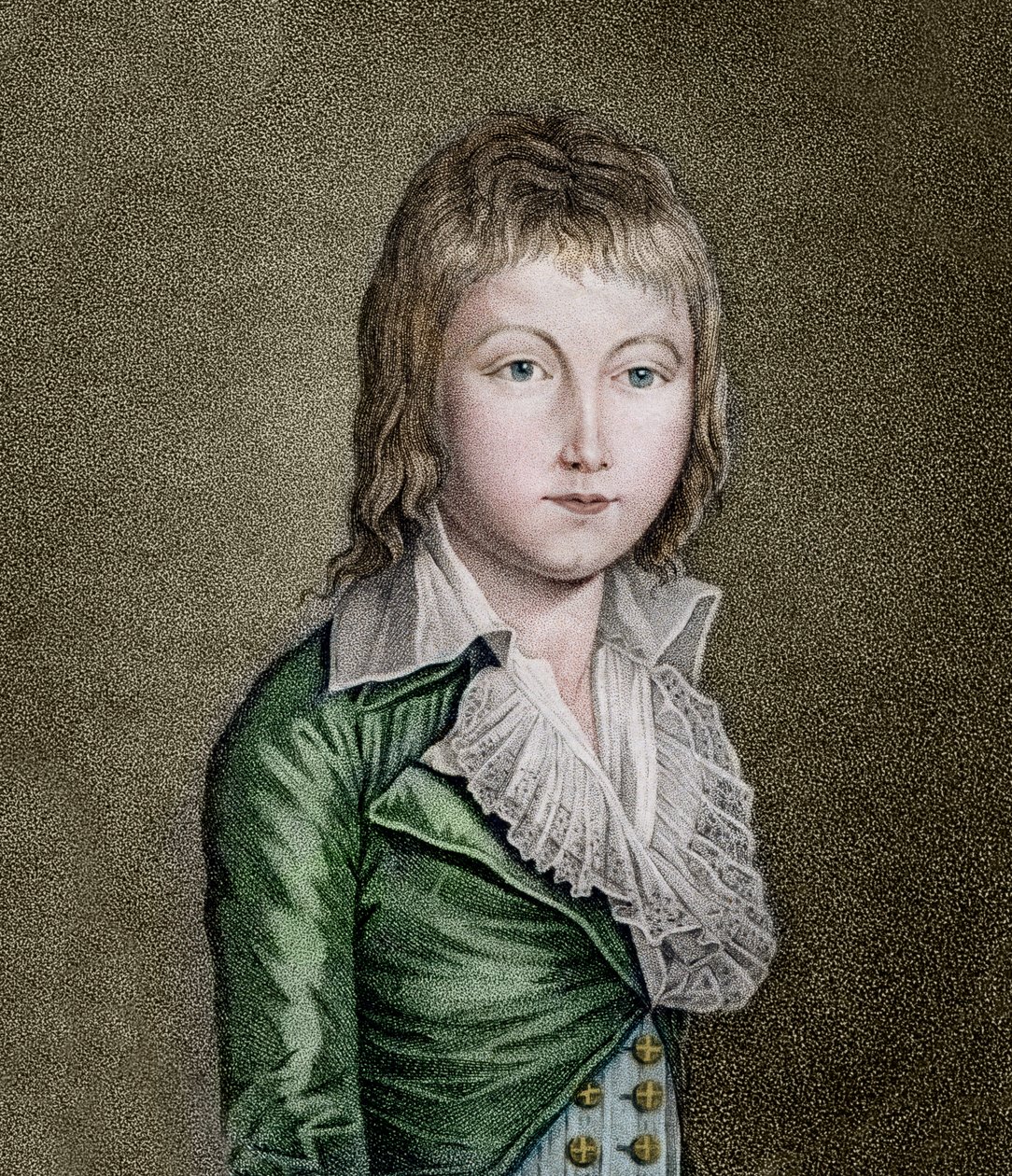 Porträtt av LOUIS XVII (1785-1795) dauphin av Frankrike Litografi av Unknown artist