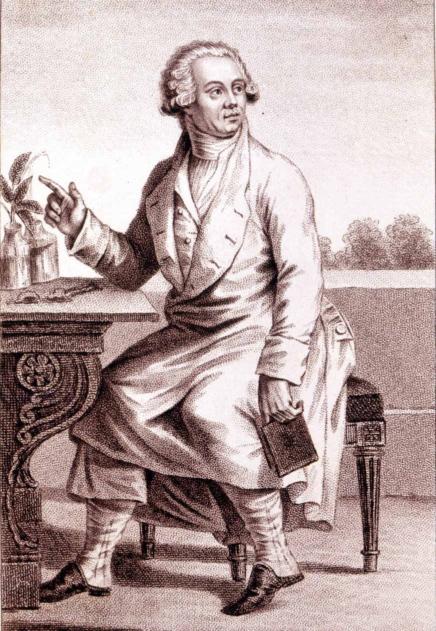 Porträtt av Lavoisier (1743-1794). av Unknown artist