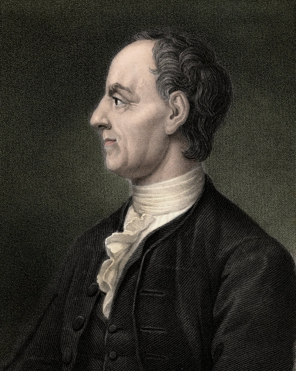 Porträtt av Leon (Leonhard) Euler (1707-1783), schweizisk matematiker - gravyr - 1800-talet av Unknown artist