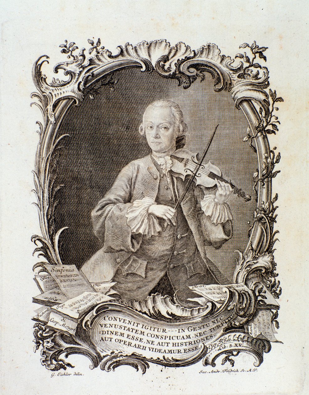 Porträtt av Leopold Mozart (gravyr av Unknown artist