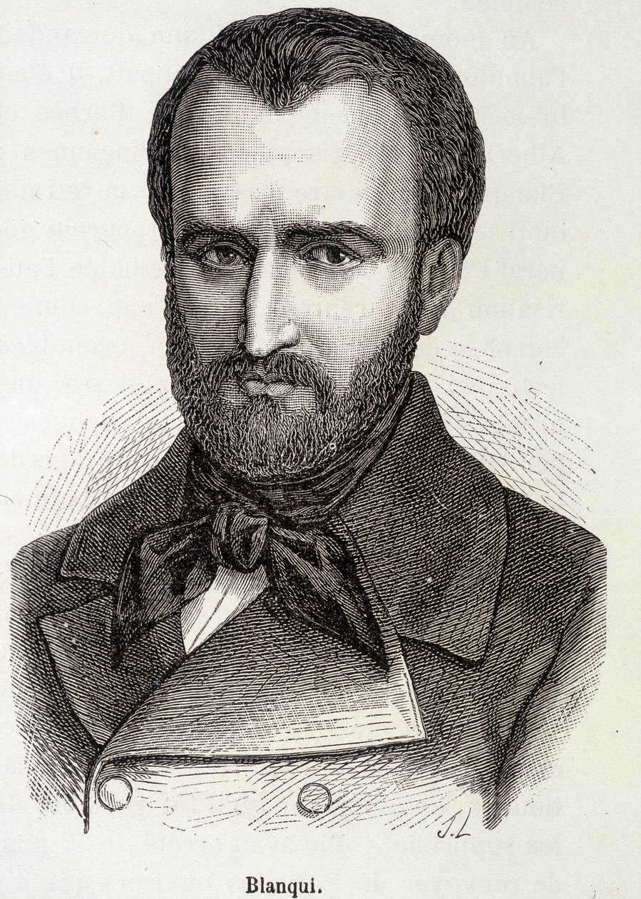 Porträtt av Louis Auguste (Louis-Auguste) Blanqui (1805-1881) fransk socialist och revolutionär teoretiker av Unknown artist