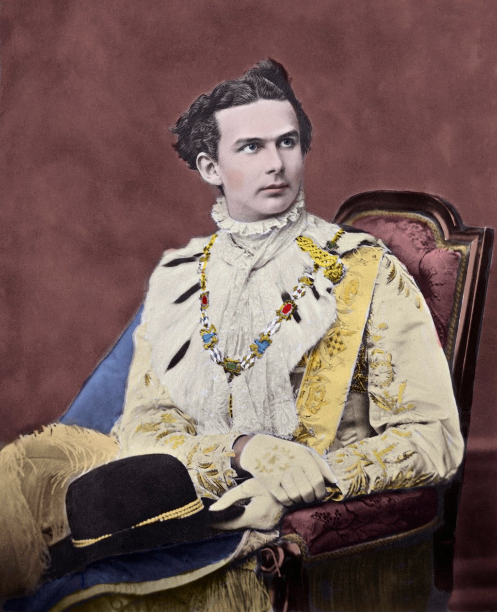 Porträtt av Louis II de Baviere (Ludwig Otto Friedrich Wilhelm av Wittelsbach av Unknown artist