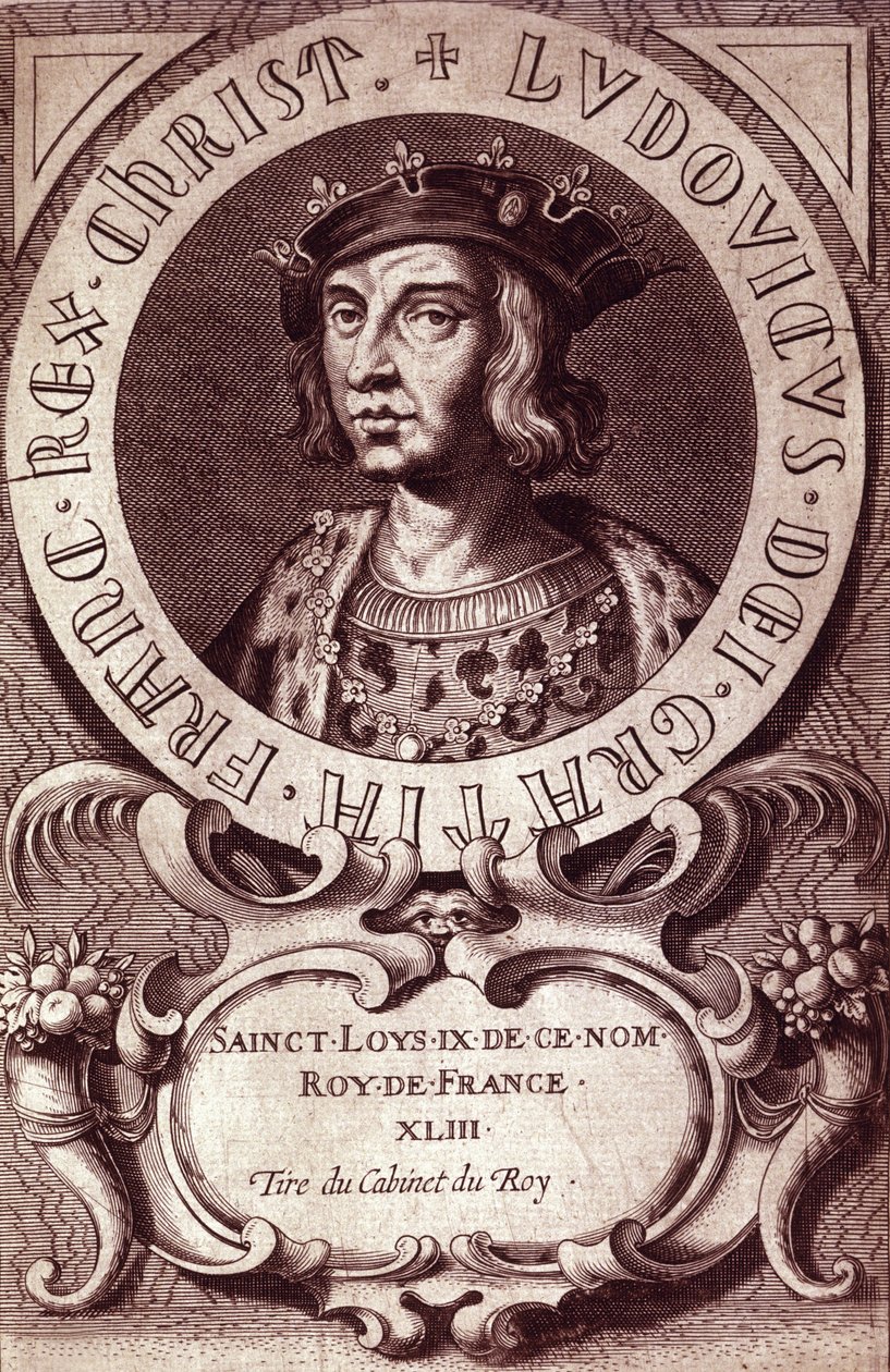Porträtt av Ludvig IX eller Sankt Ludvig (1214 - 1270). av Unknown artist