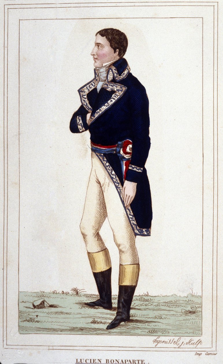 Porträtt av Lucien Bonaparte (1775 -1840) gravyr från 1830 av Unknown artist