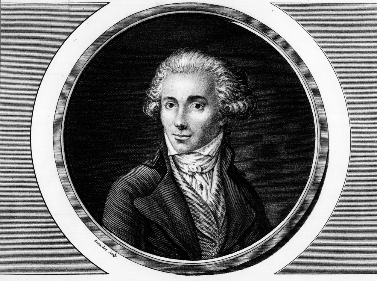 Porträtt av Marguerite Elie Guadet, fransk politiker (1758-1794). Gravyr i "" Komplett samling av historiska målningar från den franska revolutionen, i tre volymer.""" 1804. av Unknown artist