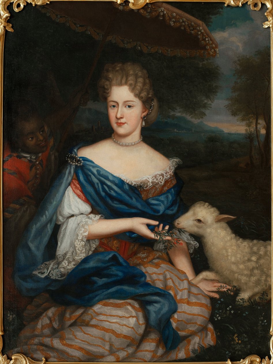 Porträtt av Maria Karolina Sobieska (1697-1740) (Marie Charlotte Sobieska) - Anonym - ca 1730 - Olja på duk - 150x123 - Wilanow Palace Museum av Unknown artist