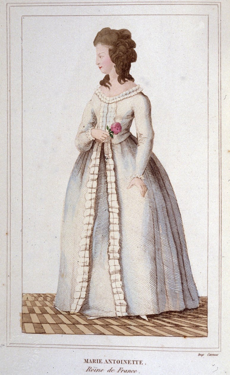 Porträtt av Marie Antoinette (1755-1793) graverad 1830 av Unknown artist