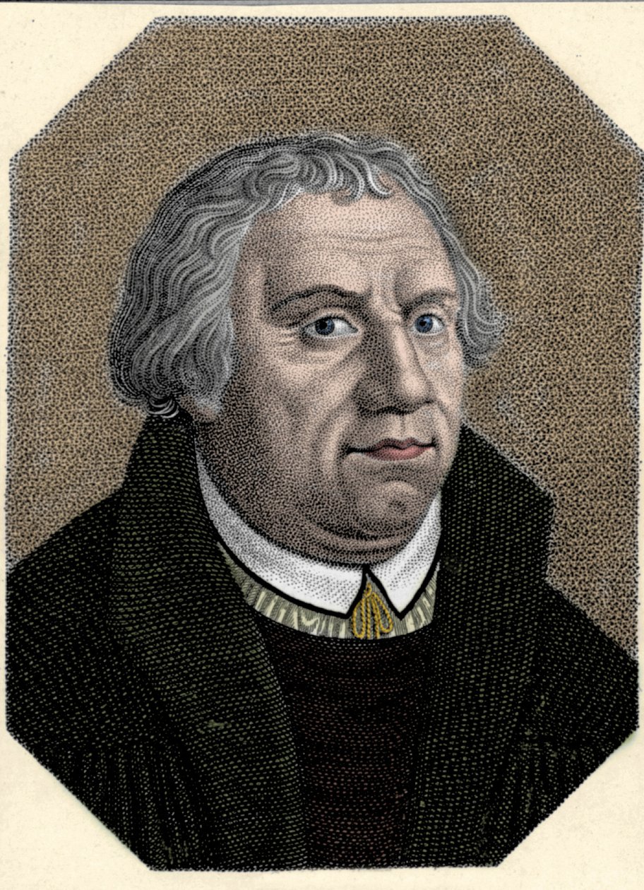 Porträtt av Martin Luther (1483-1546) tysk religiös reformator. av Unknown artist