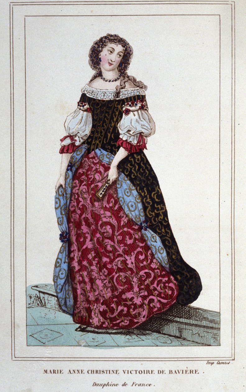 Porträtt av Maria - Anne - Christine av Bayern. München av Unknown artist