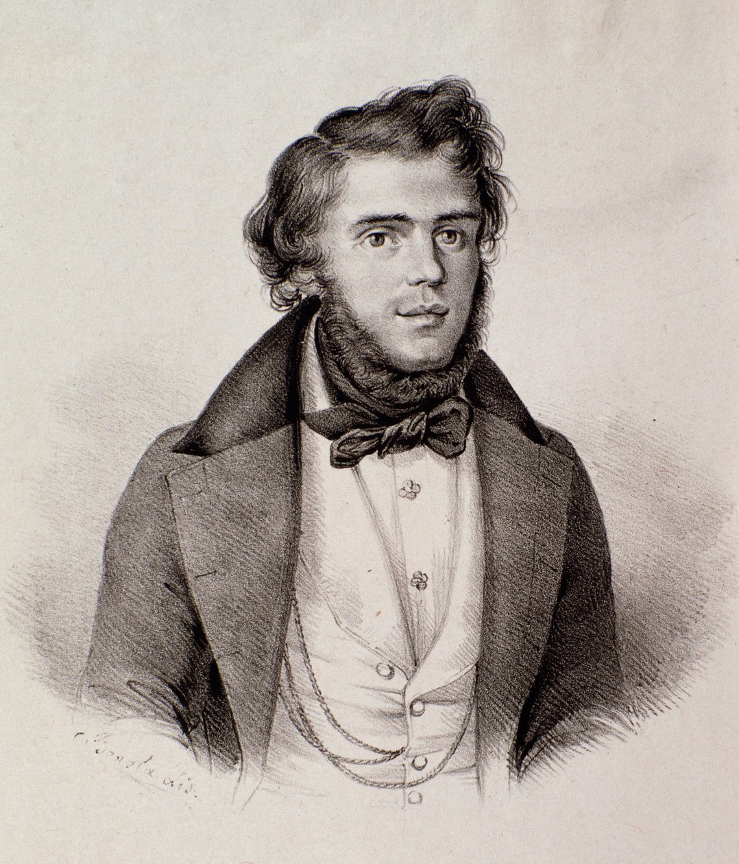 Porträtt av Michele Rapetti (gravyr av Unknown artist