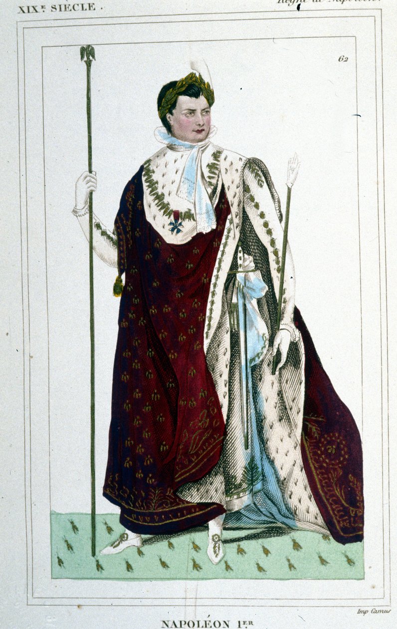 Porträtt av Napoleon I (1769 - 1821) i kejsardräkt. av Unknown artist