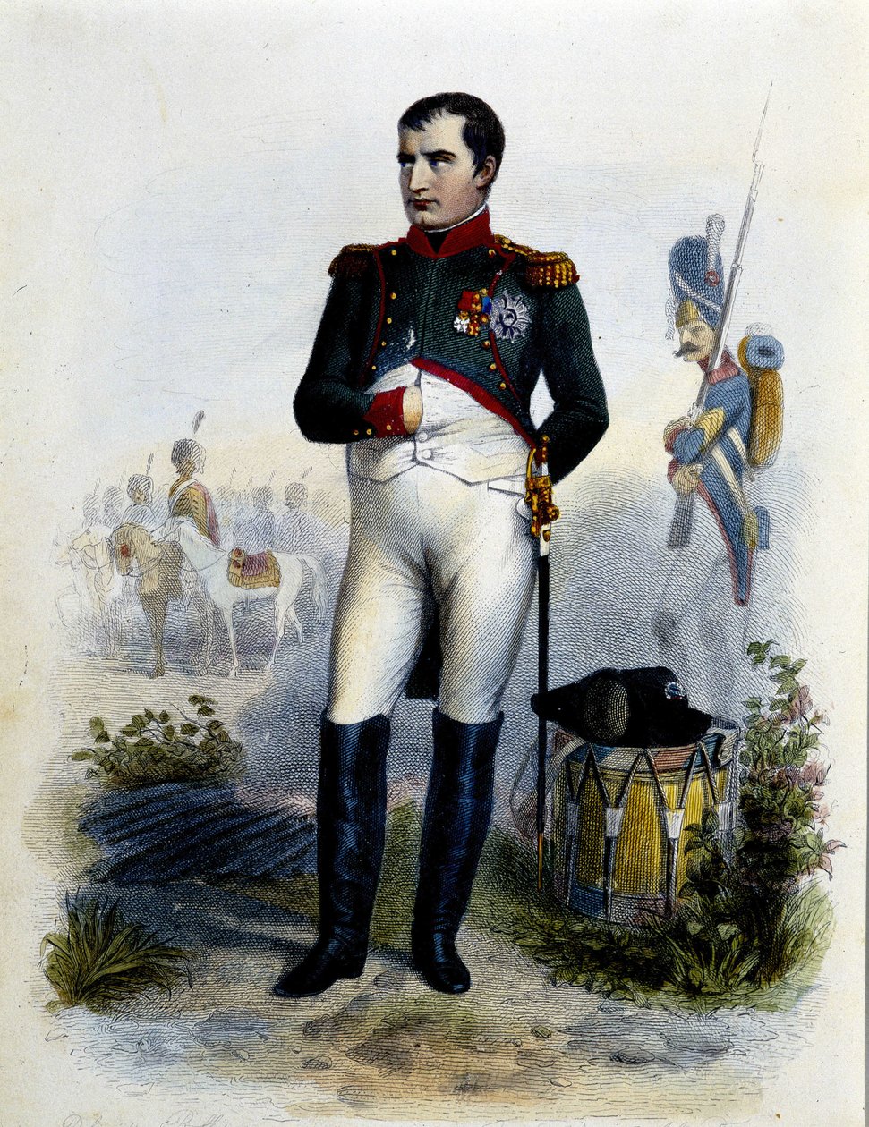 Porträtt av Napoleon Ier. Gravyr av 1800-talet. av Unknown artist