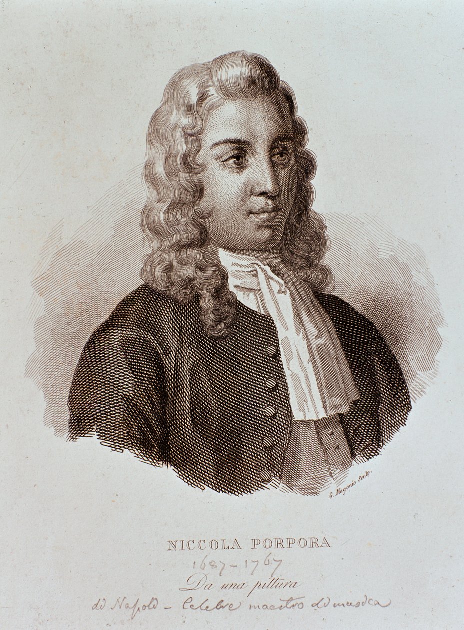 Porträtt av Niccola Porpora (gravyr av Unknown artist