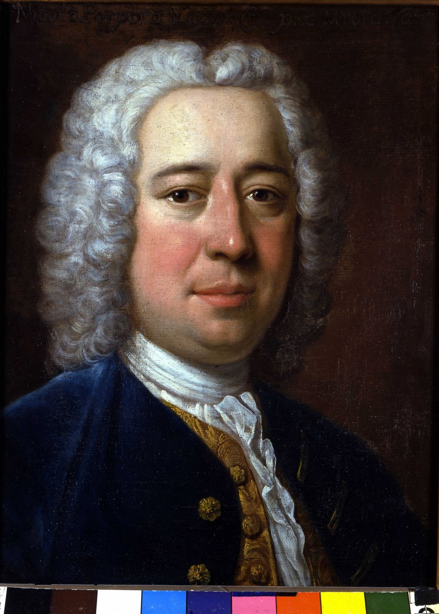 Porträtt av Nicola Antonio Porpora, italiensk kompositör (1686-1768). Anonym målning. Bologna, Musikkonservatoriet. av Unknown artist