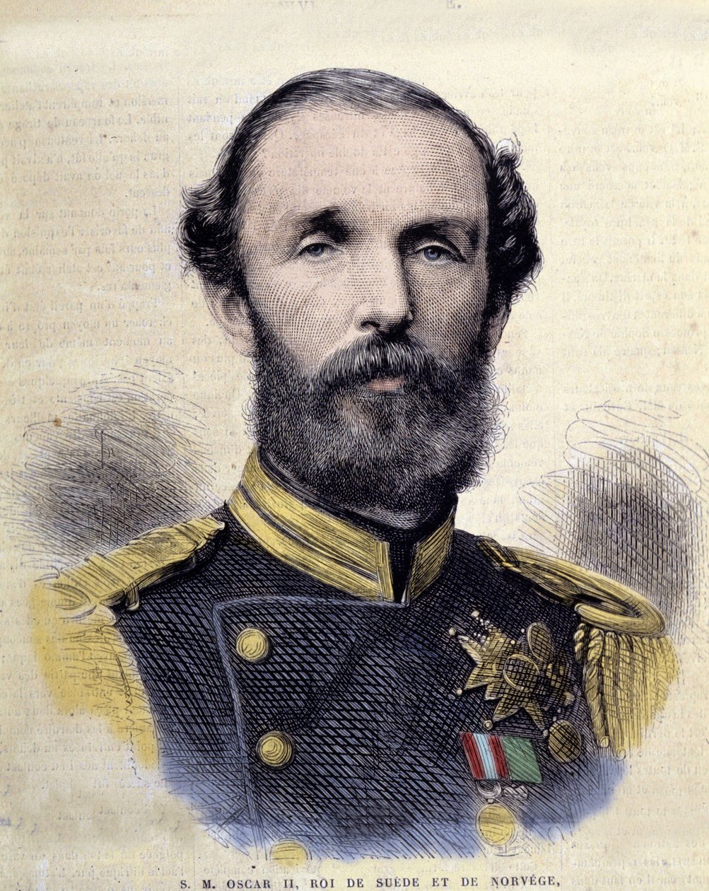 Porträtt av Oscar II (1829-1907), kung av Sverige och Norge. av Unknown artist