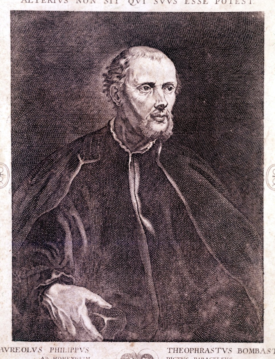 Porträtt av Philipp Aureolus Theophrastus Bombast von Hohenheim Paracelsus av Unknown artist
