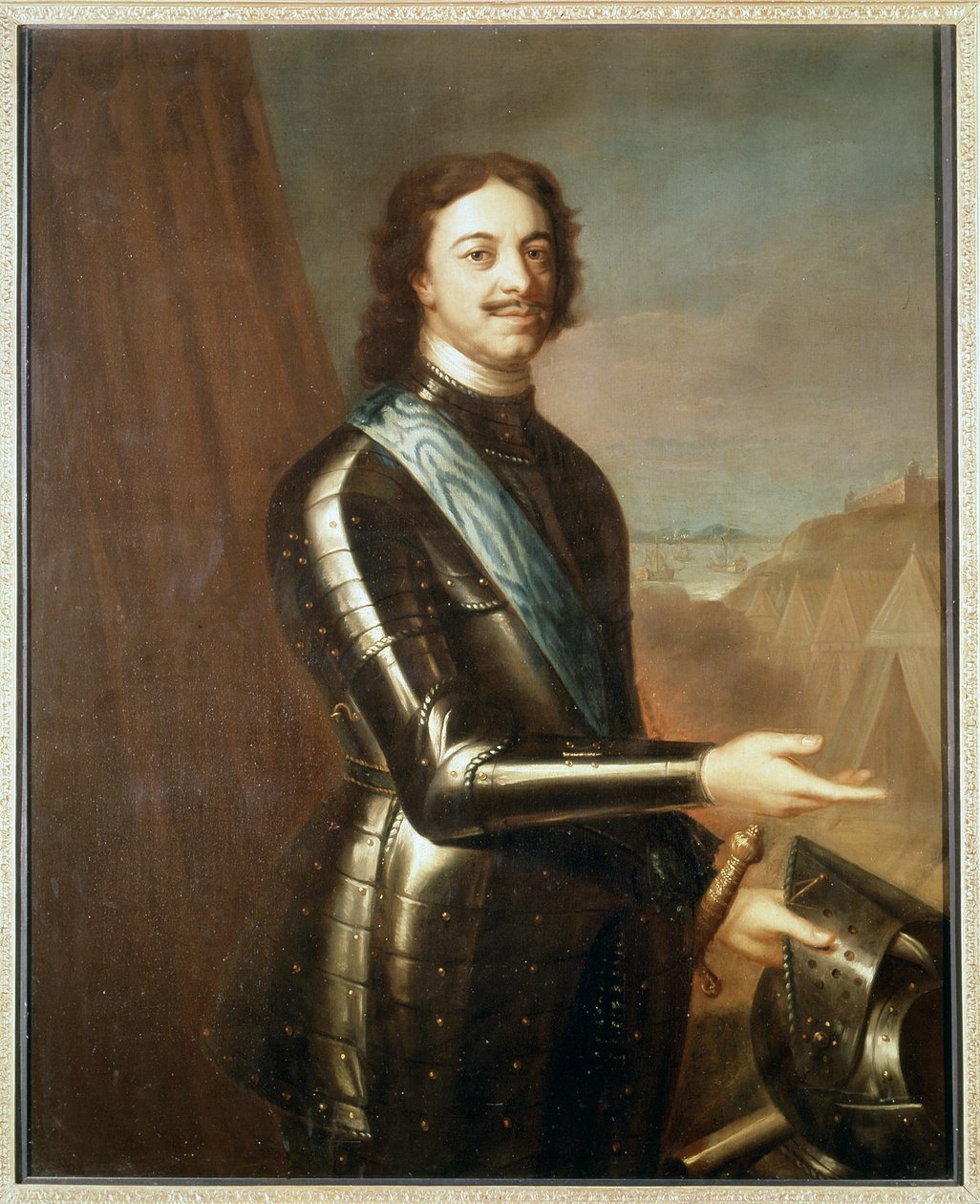 Porträtt av Pierre Le Grand i rustning av Unknown artist