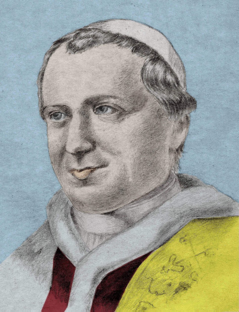 Porträtt av Pius IX (1792 - 1878), 253:e påven (1846 - 1878). av Unknown artist