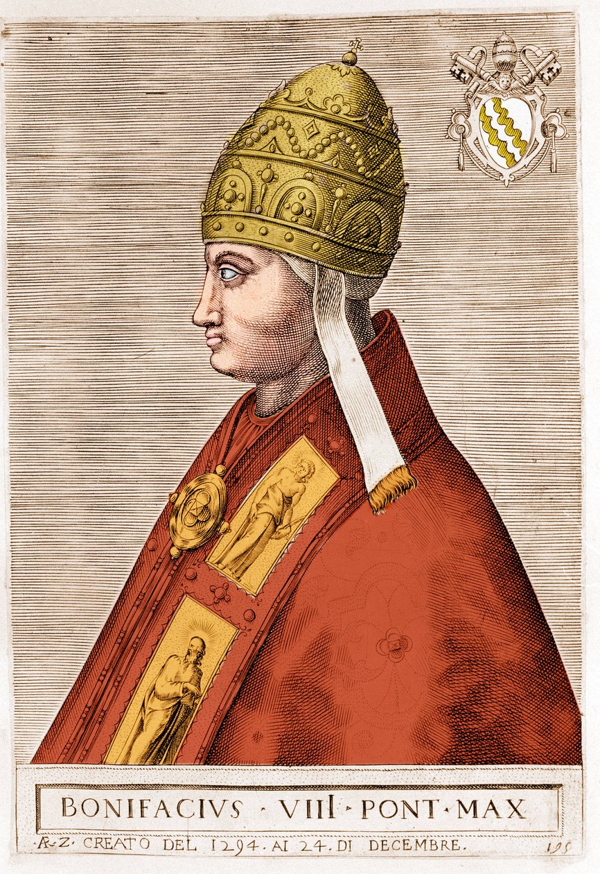 Porträtt av påven Bonifatius VIII av Unknown artist
