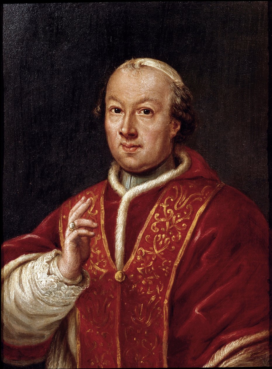 Porträtt av påven Pius (Pio eller Pius) VI (1717-1799) Anonym målning. 1700-talets Rom, Museo del Risorgimento av Unknown artist