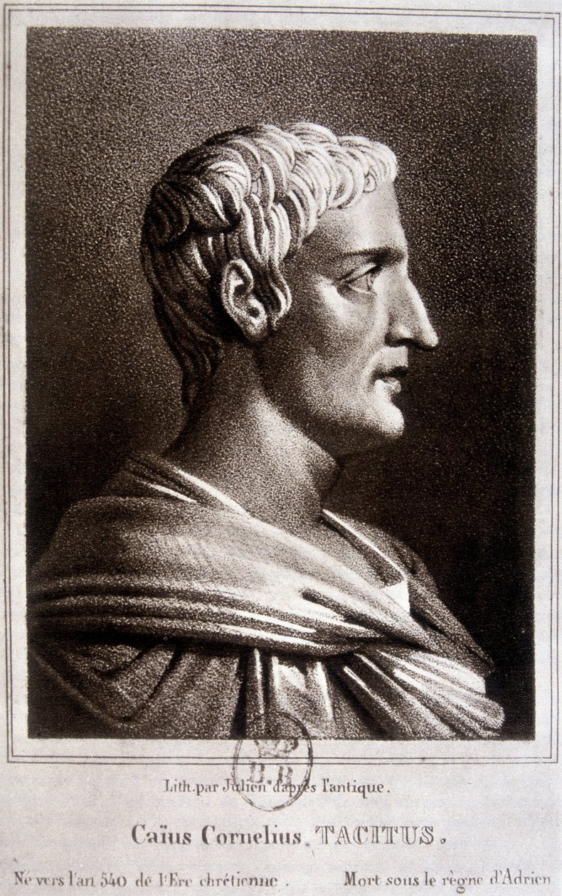 Porträtt av Publius Cornelius Tacitus Tacitus, romersk historiker (v.56 -v.120). av Unknown artist