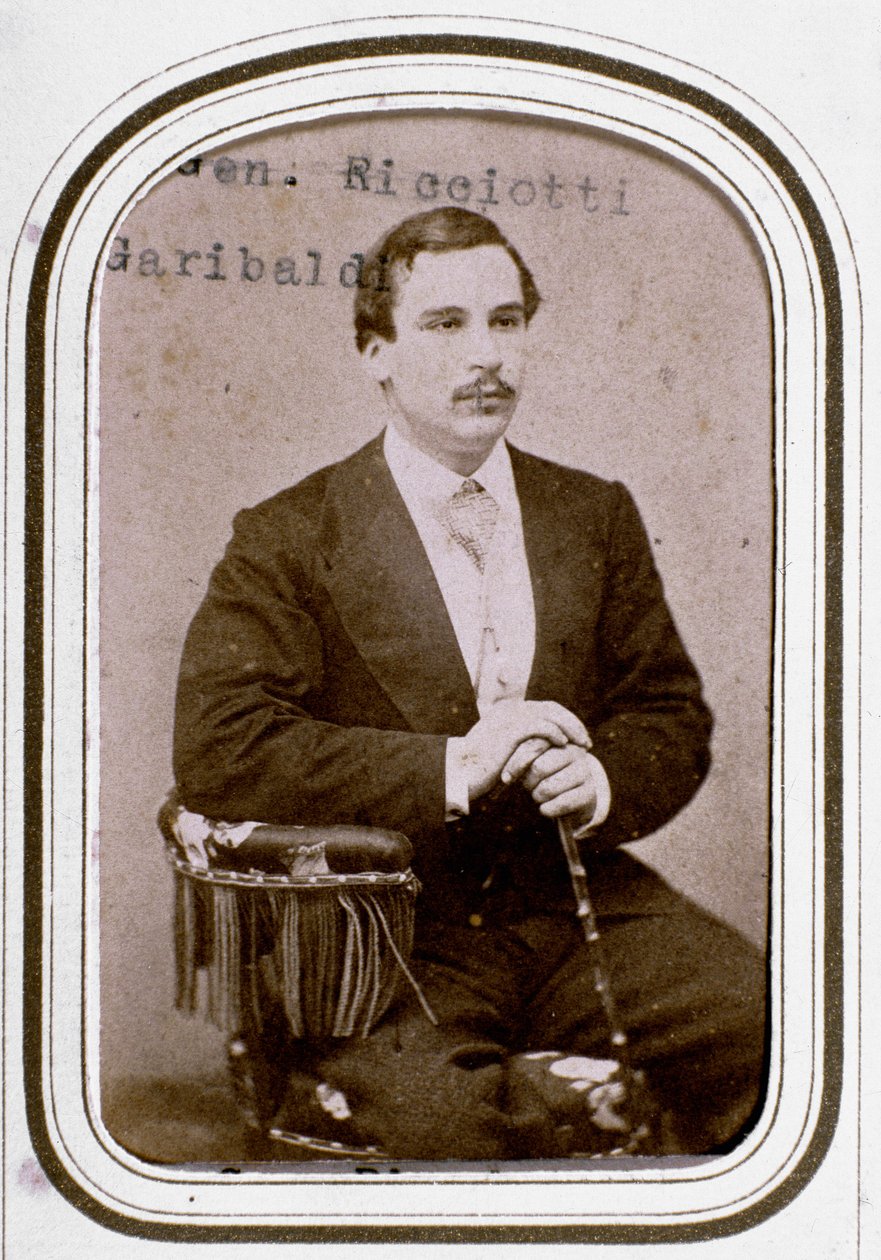 Porträtt av Ricciotti Garibaldi (1847-1924), son till den italienske patrioten Giuseppe Garibaldi och hans första fru Anita av Unknown artist