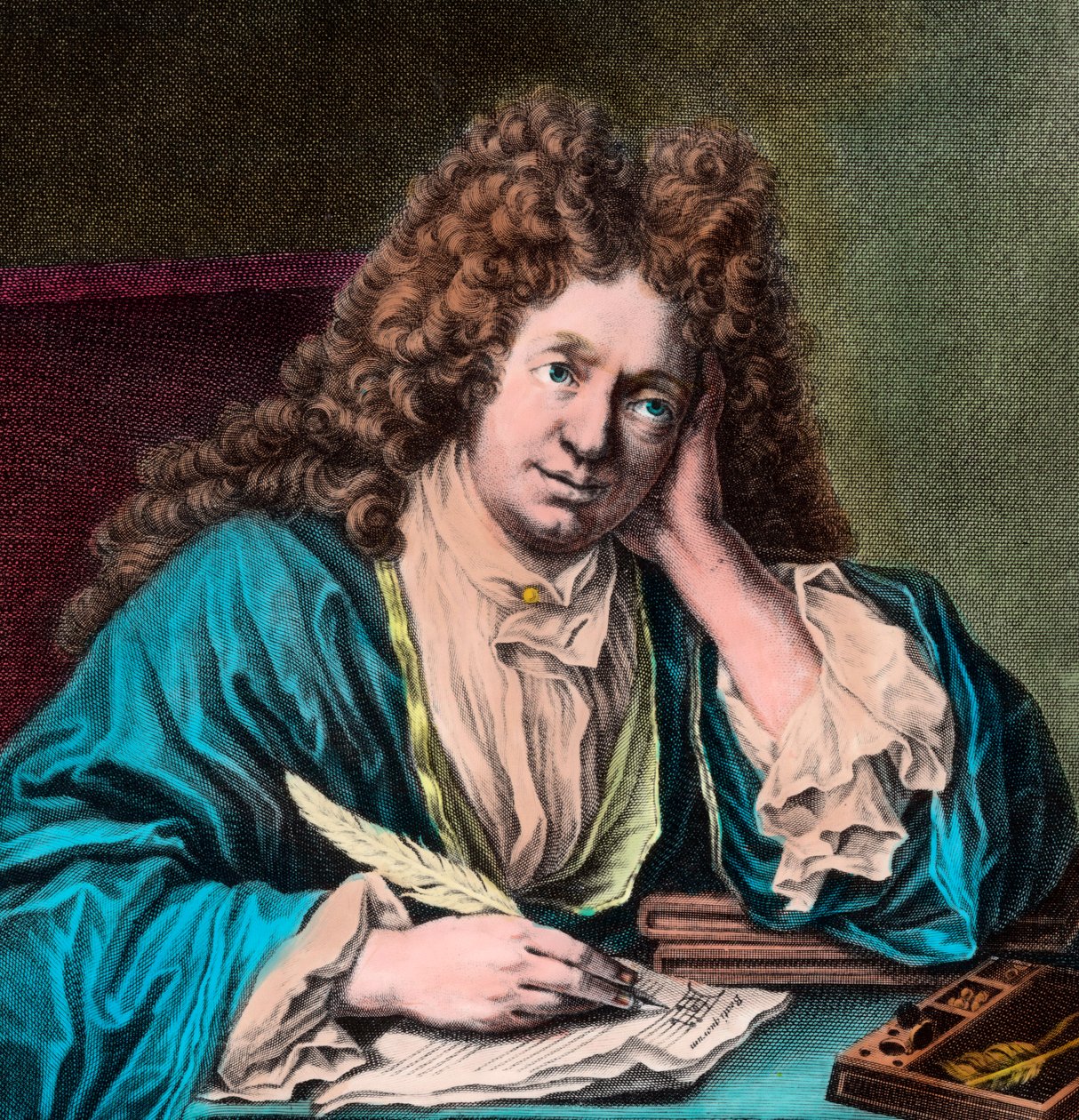 Porträtt av Richard Delalande, föreståndare för kungens musik, i Paris av Unknown artist