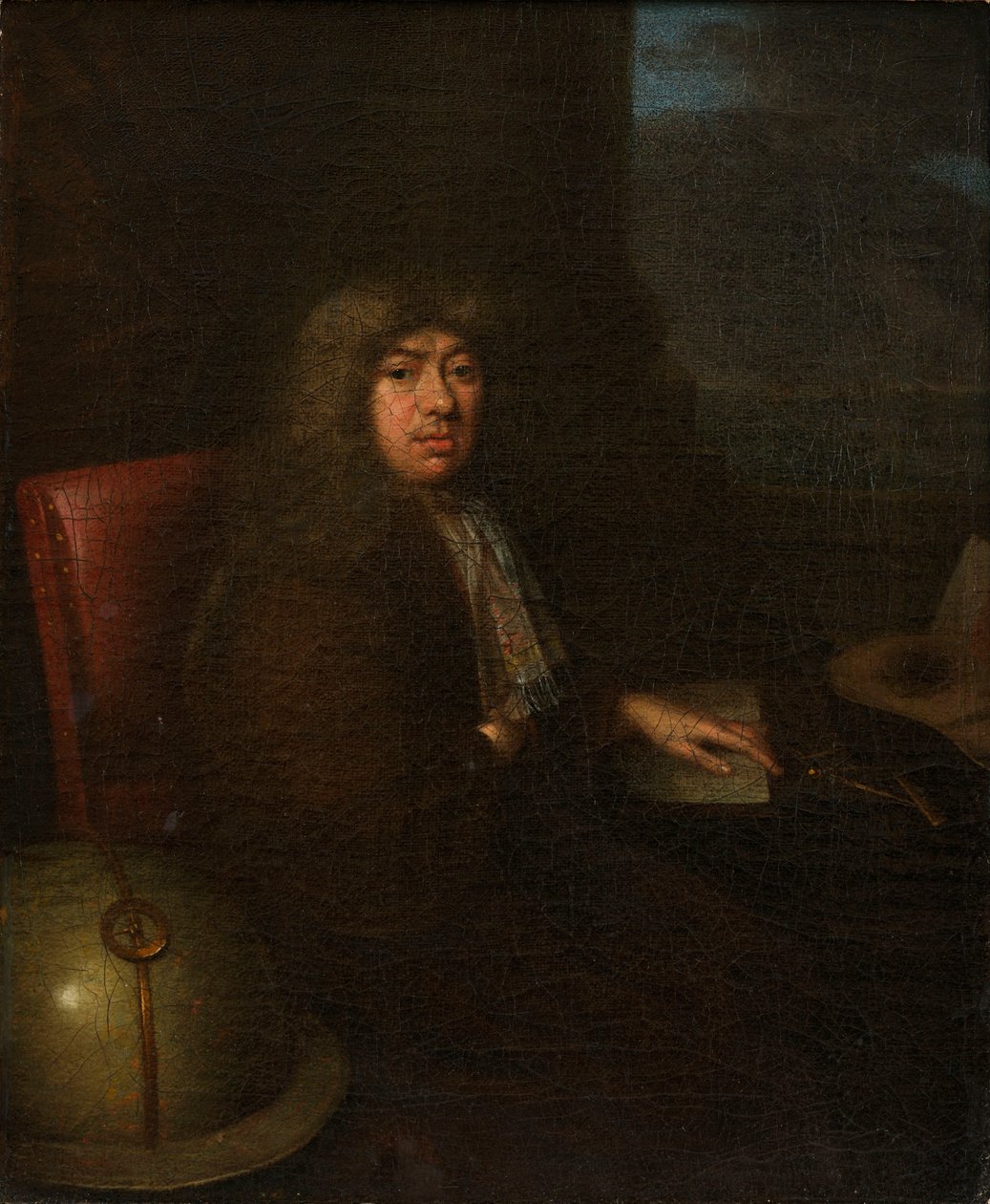 Porträtt av Samuel Pepys Omkring 1673, okänd konstnär (målning) av Unknown artist