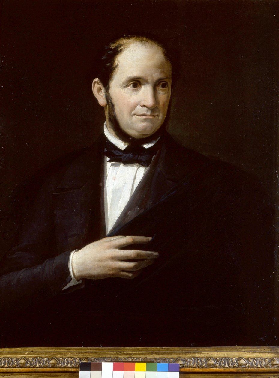 Porträtt av Saverio Mercadante (1795-1870), italiensk kompositör, anonym målning. Teatermuseet La Scala, Milano av Unknown artist