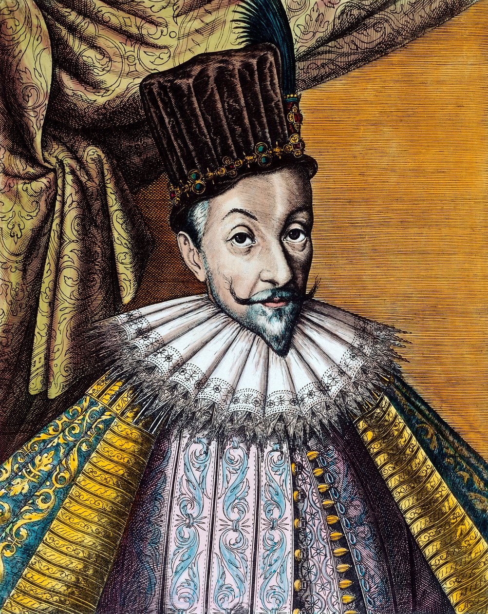 Porträtt av Sigismond III Vasa (1566-1632) kung av Polen (1587-1632) och av Sverige (1592-1599). 1600-talsgravyr. Coll. Gå. av Unknown artist