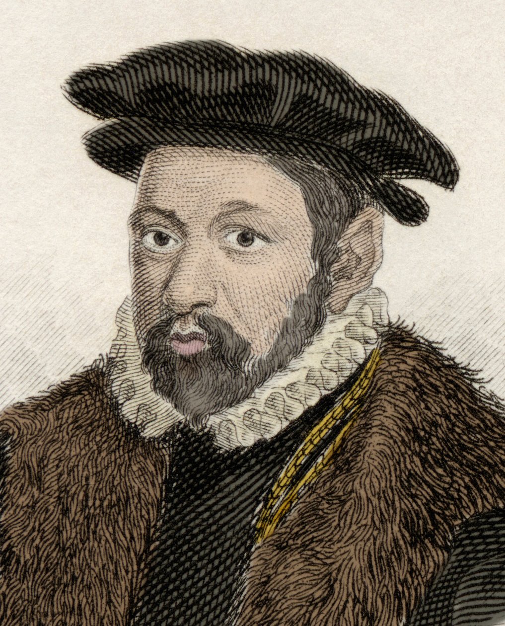 Porträtt av Sir Nicholas Bacon (1510-1579), engelsk politiker och advokat. av Unknown artist