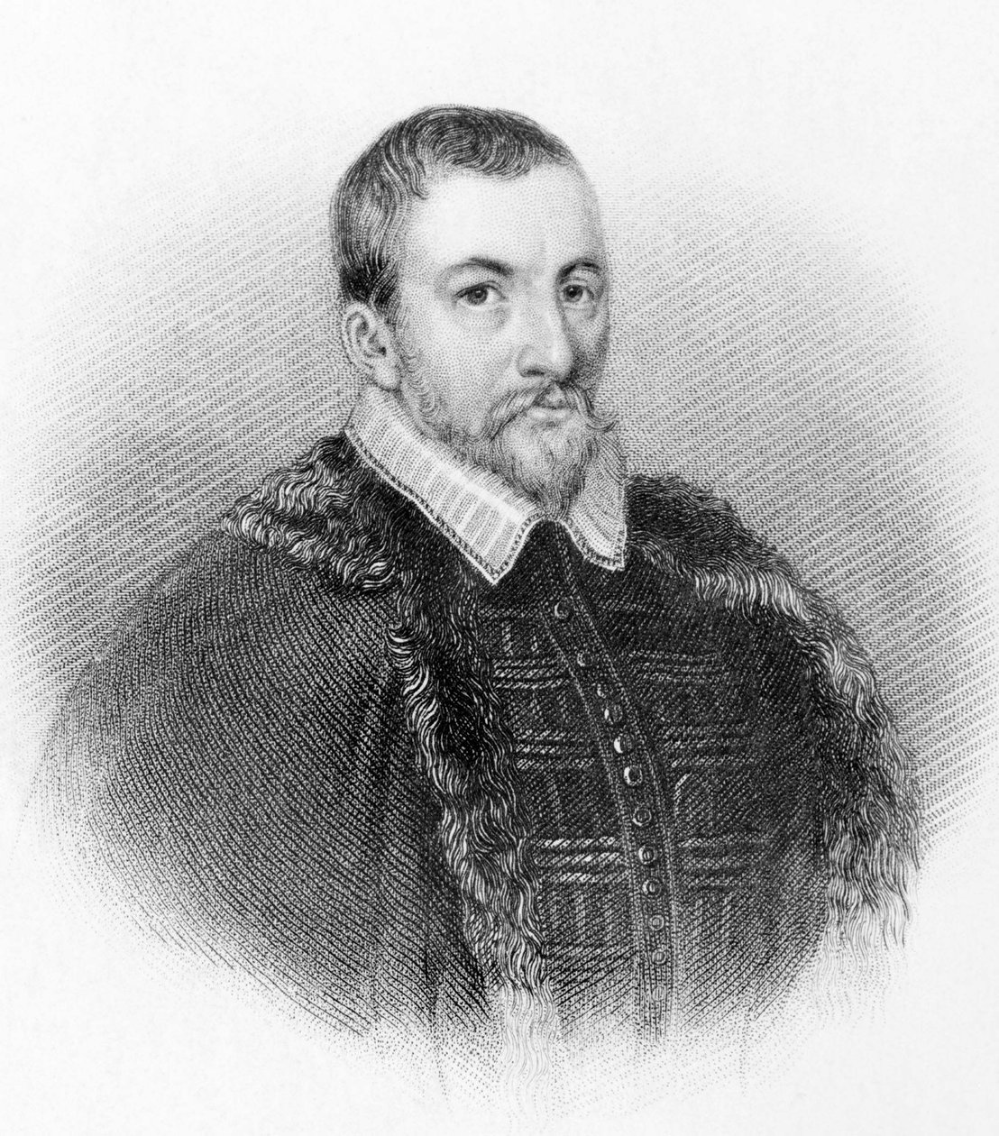 Porträtt av Sir Thomas Bodley. Engelsk diplomat och forskare (1545 till 1613). av Unknown artist